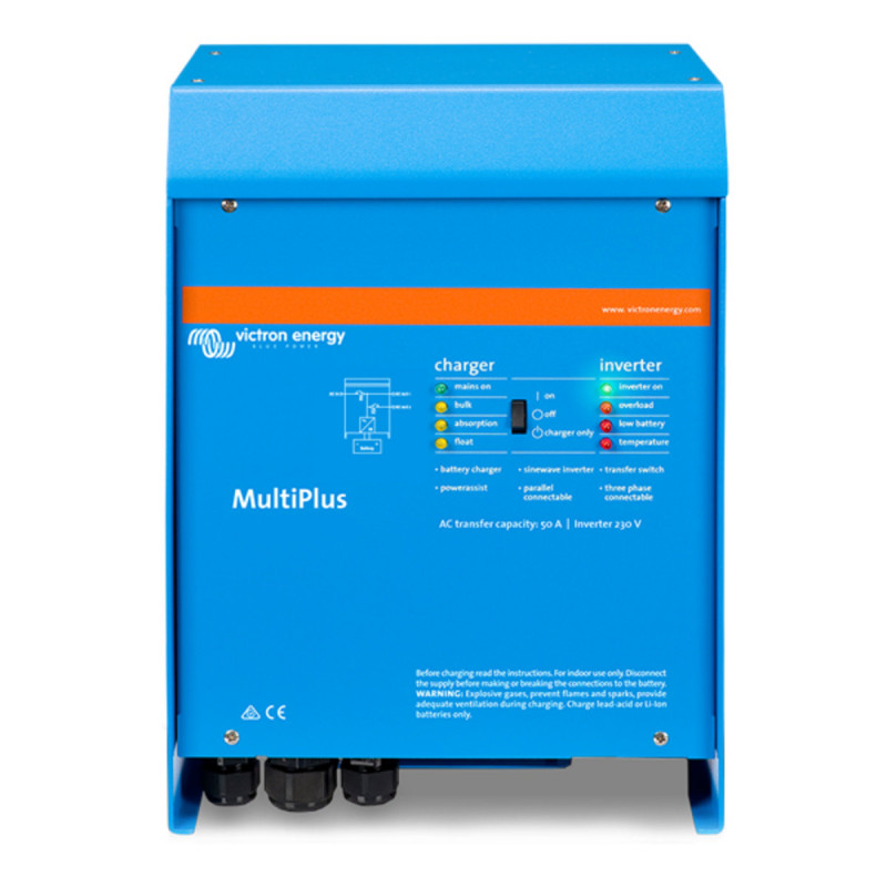 Инвертор гибридный Victron Energy MultiPlus 24/800/16-16 (0,8 кВА/0,7 кВт, 1 фаза, без MPPT) Инвертор гибридный Victron Energy MultiPlus 24/800/16-16 (0,8 кВА/0,7 кВт, 1 фаза, без MPPT)