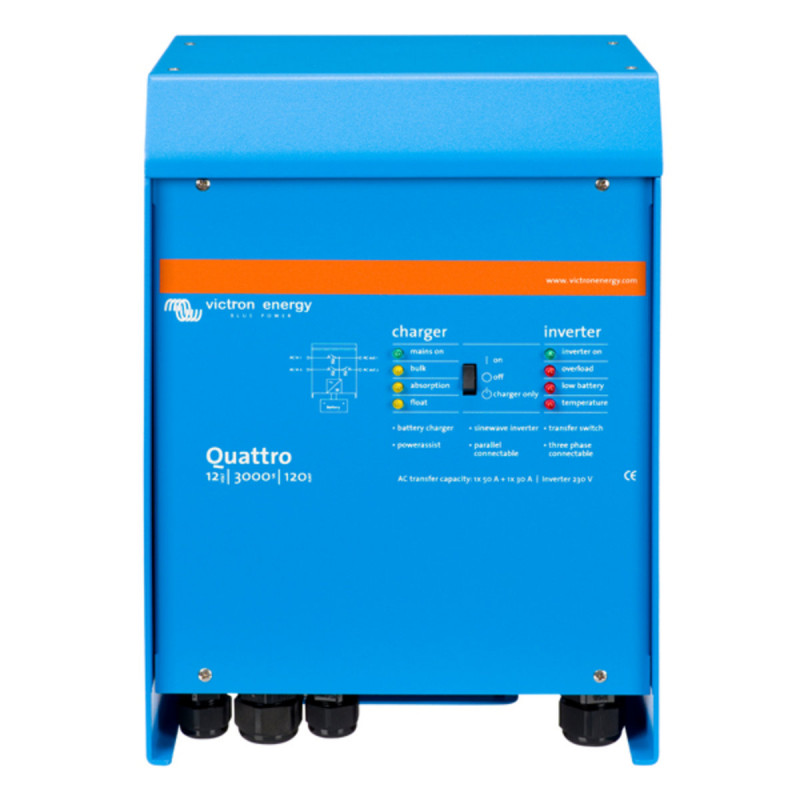 Инвертор гибридный Victron Energy Quattro 24/8000/200-100/100 (8 кВА/6,5 кВт, 1 фаза, без MPPT)