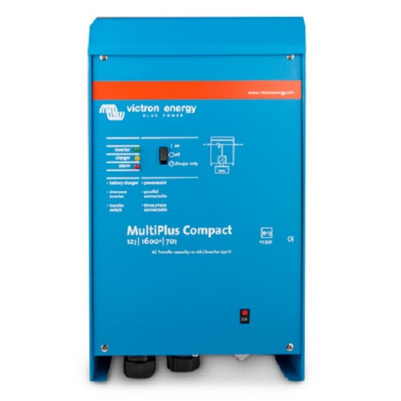 Инвертор гибридный Victron Energy MultiPlus C 12/1600/70-16 (1,6 кВА/1,3 кВт, 1 фаза, без MPPT)