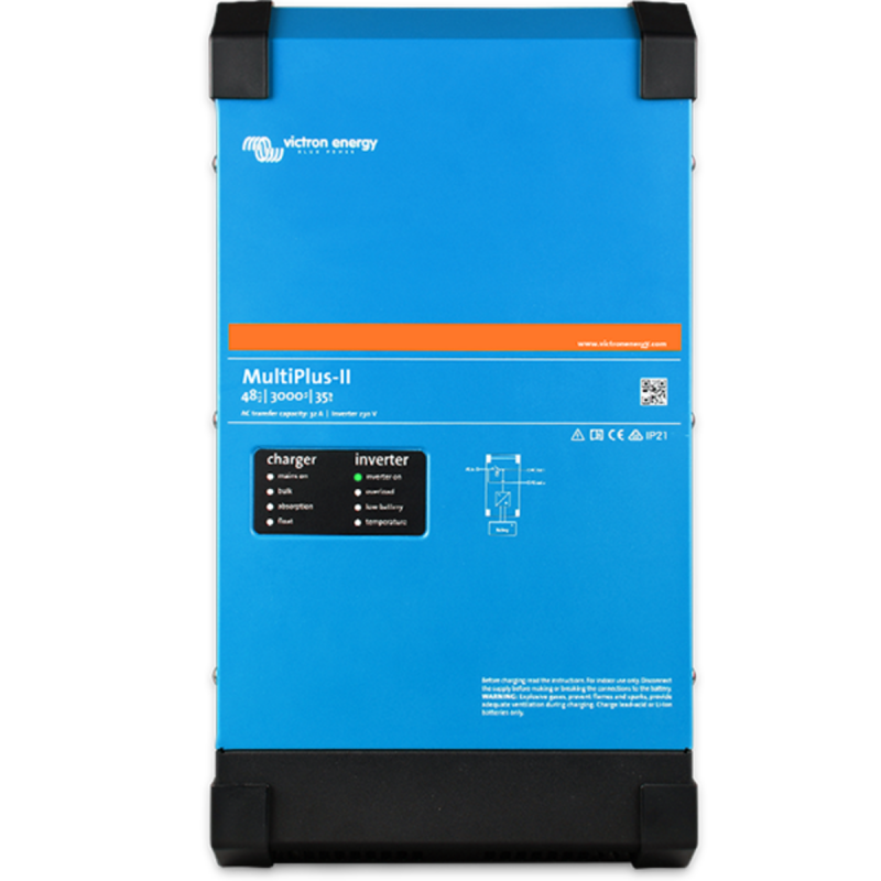 Инвертор гибридный Victron Energy MultiPlus-II 48/5000/70-50 GX (5 кВА/4 кВт, 1 фаза, без MPPT) Инвертор гибридный Victron Energy MultiPlus-II 48/5000/70-50 GX (5 кВА/4 кВт, 1 фаза, без MPPT)