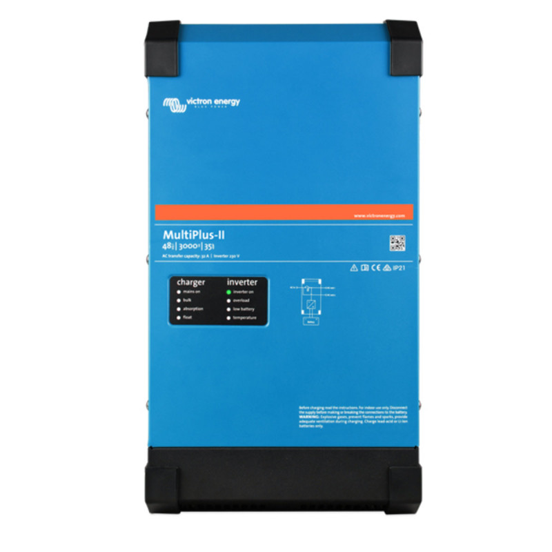 Инвертор гибридный Victron Energy MultiPlus 48/3000/35-50 (3 кВА/2,4 кВт, 1 фаза, без MPPT) Инвертор гибридный Victron Energy MultiPlus 48/3000/35-50 (3 кВА/2,4 кВт, 1 фаза, без MPPT)