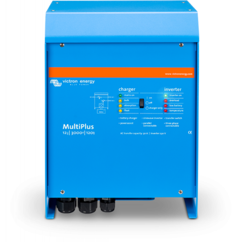 Инвертор гибридный Victron Energy MultiPlus 48/3000/35-16 (3 кВА/2,4 кВт, 1 фаза, без MPPT) Инвертор гибридный Victron Energy MultiPlus 48/3000/35-16 (3 кВА/2,4 кВт, 1 фаза, без MPPT)